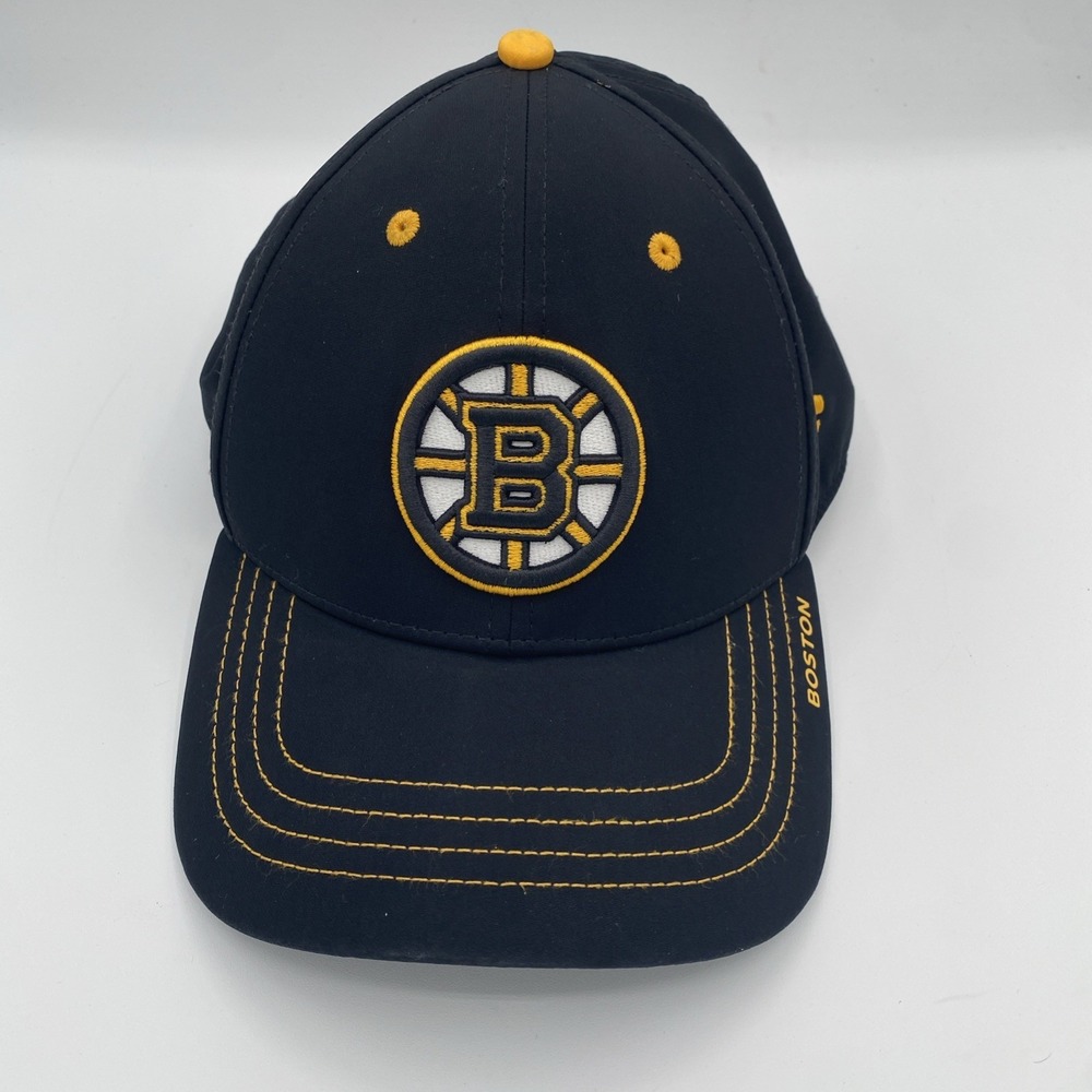 Boston Bruins NHL Hat L/XL Fanatics Authentic Pro Black Yellow Hockey